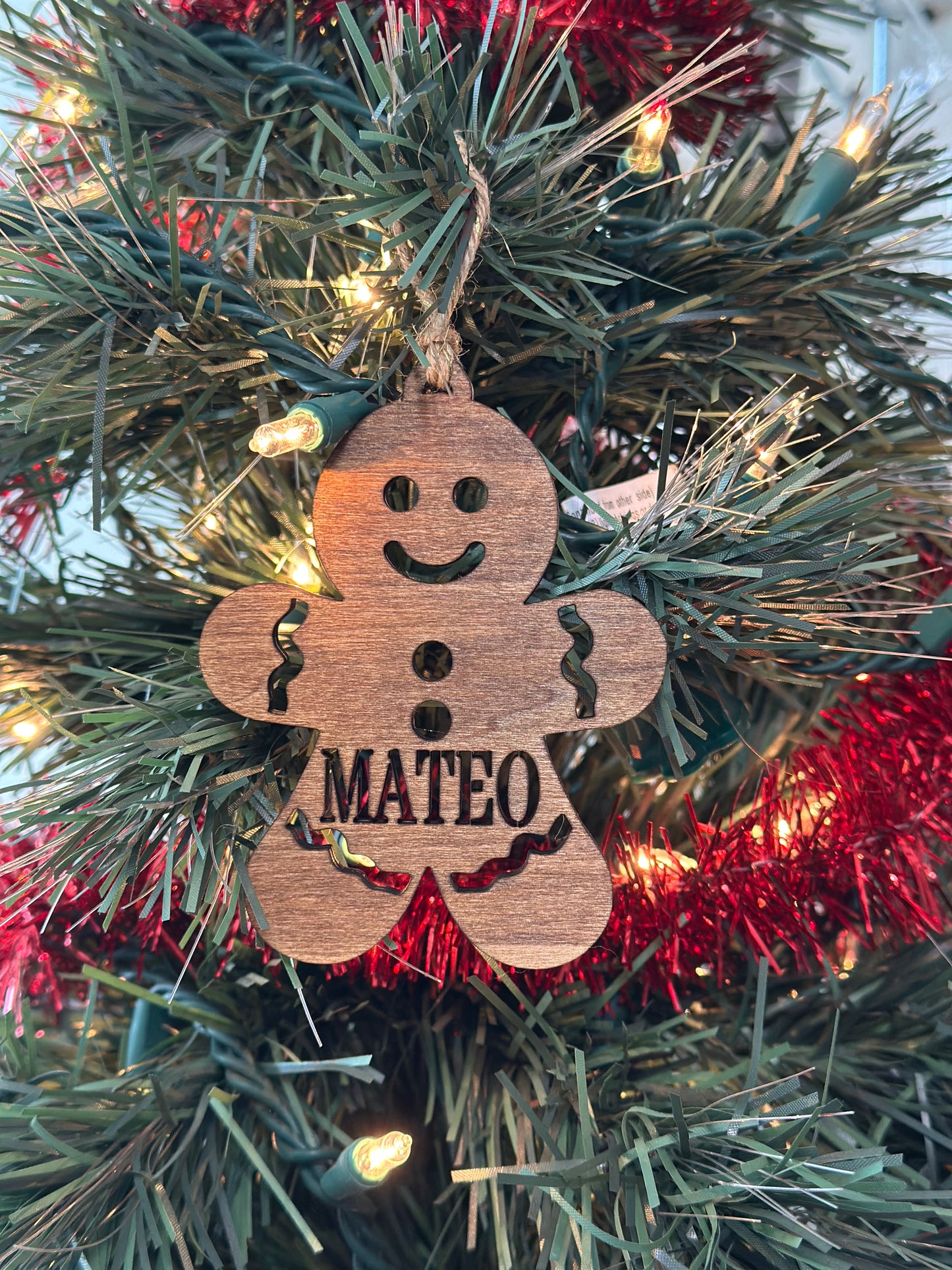 Wooden Gingerbread Ornaments – Stained Finish