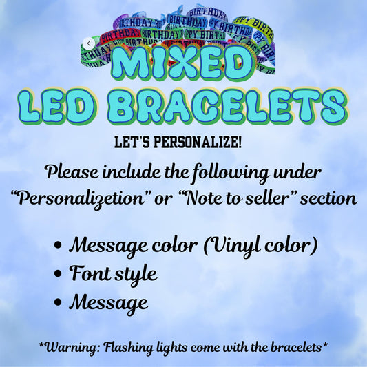 LED Bracelets, Bracelets, Party Favors
