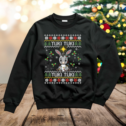 ✨ TUKI TUKI Christmas Donkey Sweater – Ugly Christmas Sweater Style ✨