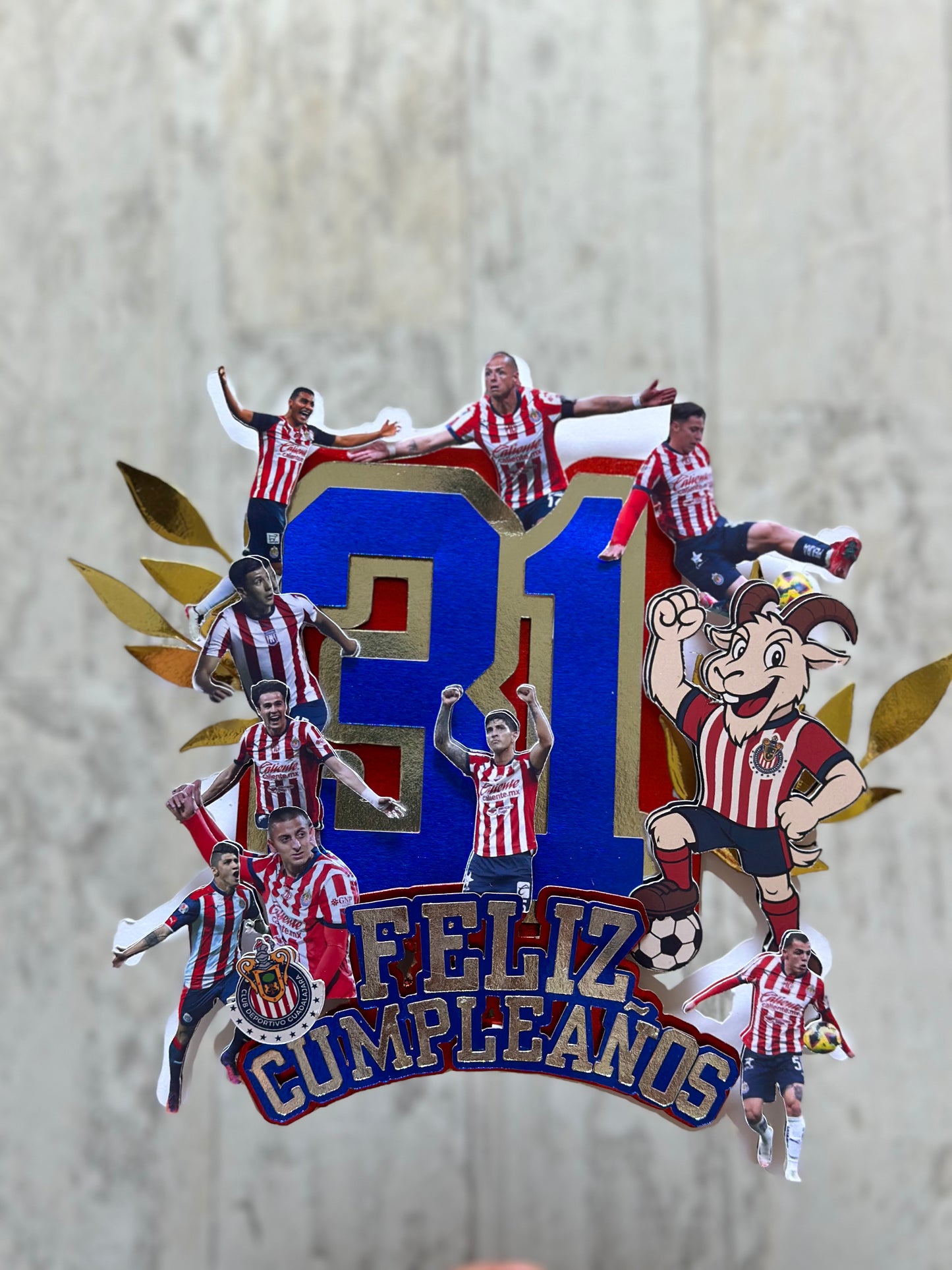 Soccer Team Topper|Cruz Azul|Liga MX|Birthday Cake topper|Soccer cake decor|Decoracion para pastel